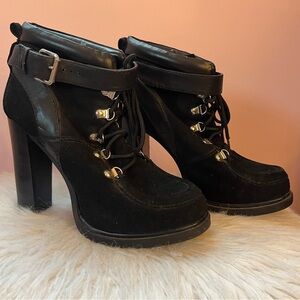 Nine West Black Heeled Ankle Boots